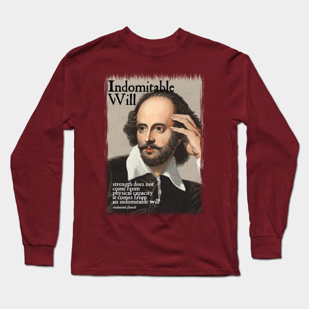 Shakespeare - Indomitable Will Long Sleeve T-Shirt by The Blue Box